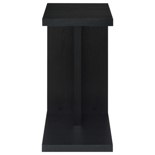 Clower - Engineered Wood C-Shaped Sofa Side Table - Black