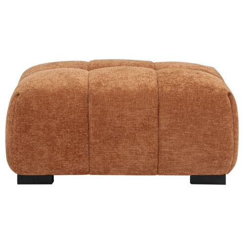 Octavia - Fabric Upholstered Rectangular Ottoman - Orange