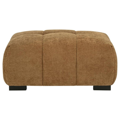 Octavia - Fabric Upholstered Rectangular Ottoman - Amber