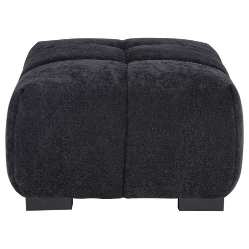 Octavia - Fabric Rectangular Upholstered Ottoman - Black