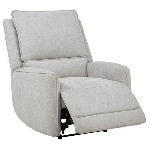 Sylmar - Chenille Upholstered Power Recliner - Dove Gray