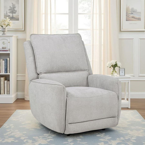 Sylmar - Chenille Upholstered Power Recliner - Dove Gray