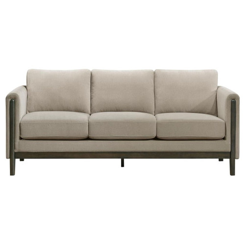 Islington - 3 Piece Upholstered Panel Arm Sofa Set - Taupe