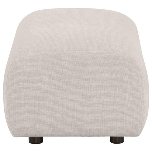 Burnett - Chenille Upholstered Ottoman - Ivory