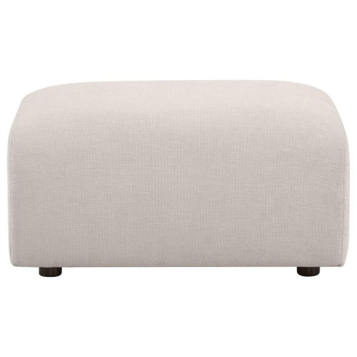 Burnett - Chenille Upholstered Ottoman - Ivory