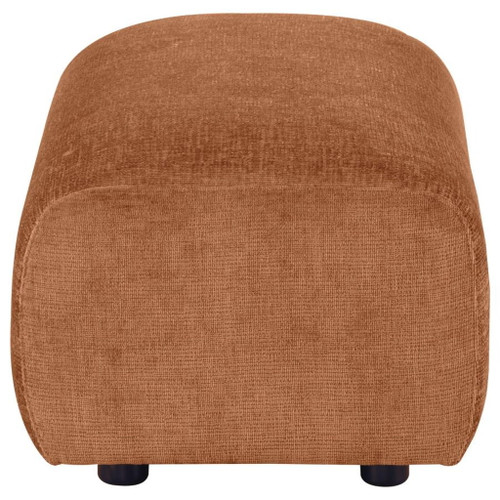 Burnett - Chenille Upholstered Ottoman - Burnt Orange