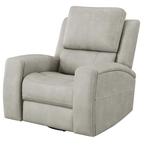 Brickston - Triple Power Swivel Glider Recliner - Gray