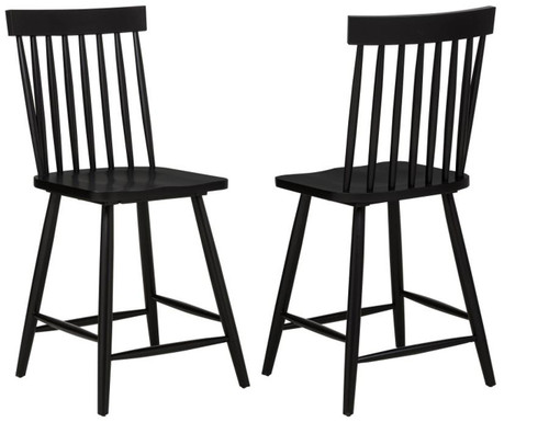 Andrews - Windsor Counter Height Dining Side Chair (Set of 2) - Black