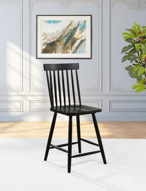 Andrews - Windsor Counter Height Dining Side Chair (Set of 2) - Black
