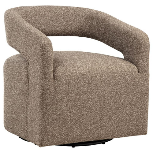 Westhill - Boucle Upholstered Swivel Accent Chair - Rocky Road