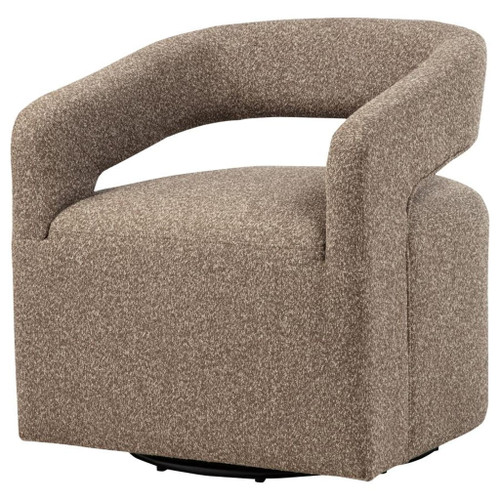 Westhill - Boucle Upholstered Swivel Accent Chair - Rocky Road