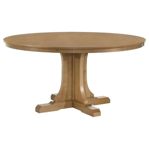Hartville - 5 Piece Round Dining Table Set - Natural Light Brown