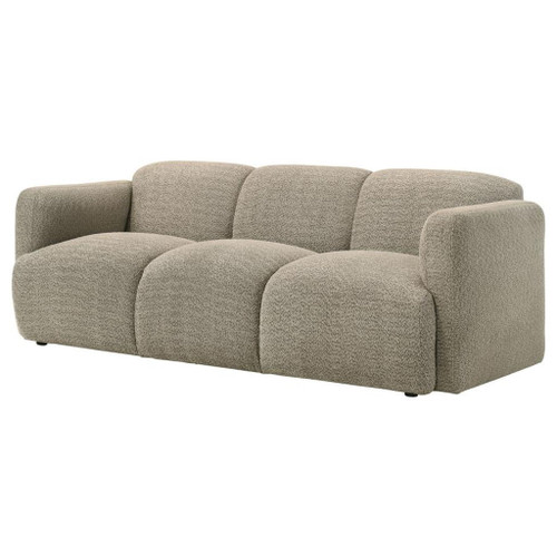 Dorset - Fabric Upholstered Round Track Arm Sofa - Brown