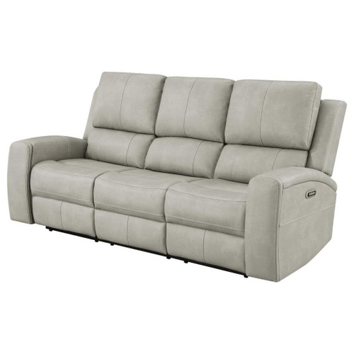 Brickston - Triple Power Reclining Sofa - Gray