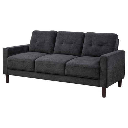 Bowen II - Fabric Upholstered Track Arm Sofa - Steel Gray