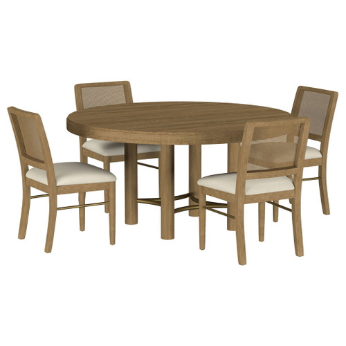 Arini - 5-Piece Round Dining Room Table Set - Sand Wash