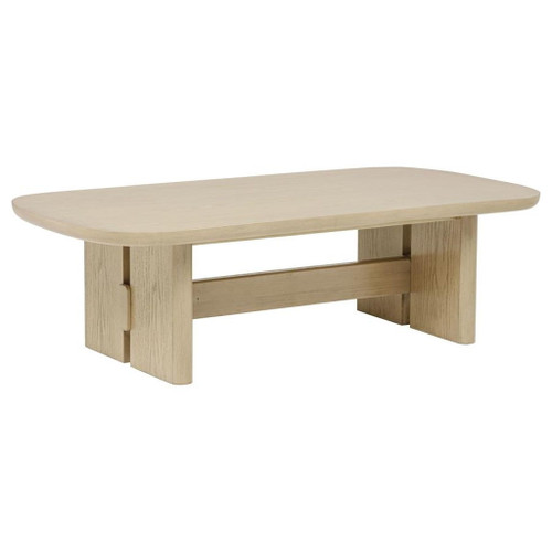 Kailani - Coastal Rectangular Cocktail Coffee Table - Beige Oak
