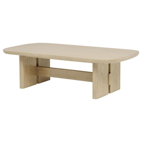 Kailani - Coastal Rectangular Cocktail Coffee Table - Beige Oak