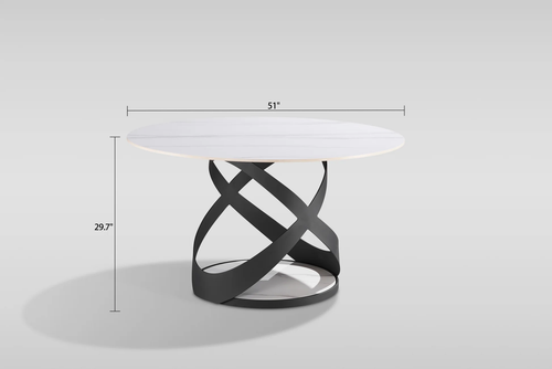 Dimi White and Black 5pc Dining Room Set