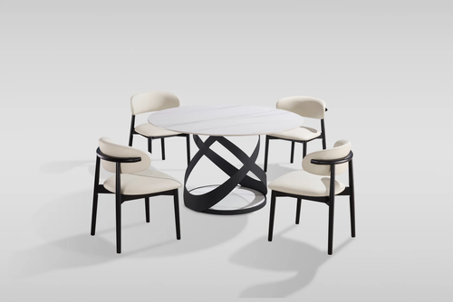 Dimi White and Black 5pc Dining Room Set