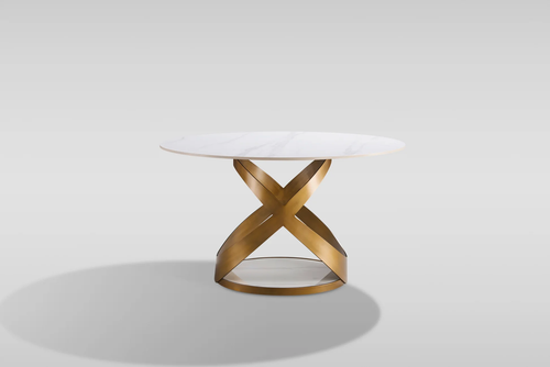 Dimi White and Bronze 5pc Dining Room Set