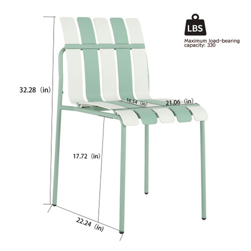 4 Piece Set Of Modern Color Block Designed Single Chairs With Round Table