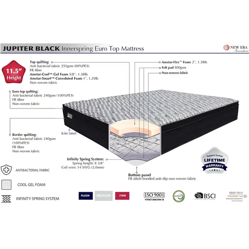 Jupiter 11.5" Gel Foam Mattress