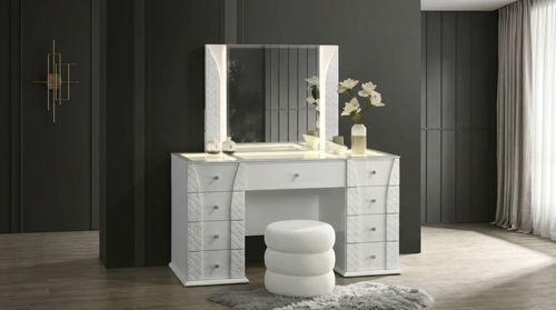 Ivette White Luminous Smart Vanity Set