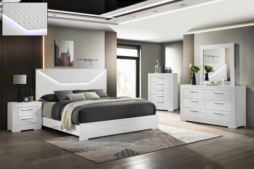 Ivette White Bedroom Collection B62 by New Era Innovations