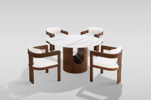 Jorri Dining Room Set in Walnut