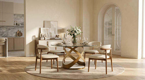 Dimi Clear Glass Dining Set D1550 by New Era Innovations