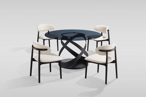 Dimi Smoke Glass Dining Set