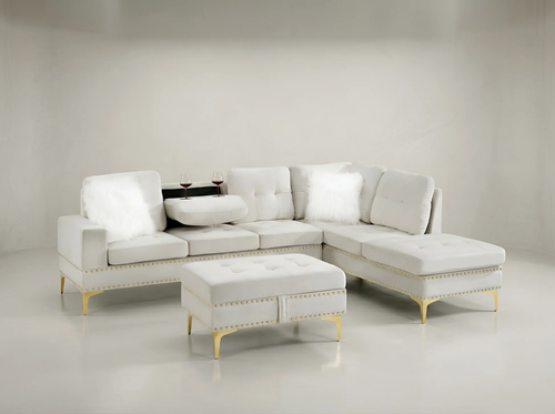 Joy II Modern Velvet Sectional