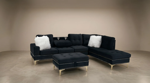 Joy II Modern Velvet Sectional