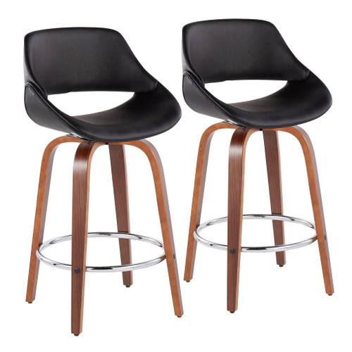 Fabrizzi - Fixed-Height Counter Stool - Round Footrest (Set of 2)