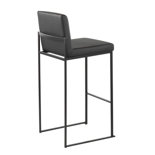 Fuji - High Back Barstool - Black Steel Legs