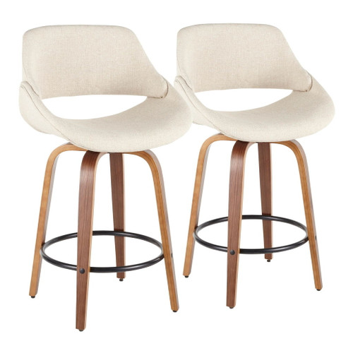 Fabrizzi - Counter Stool - Walnut Legs (Set of 2)