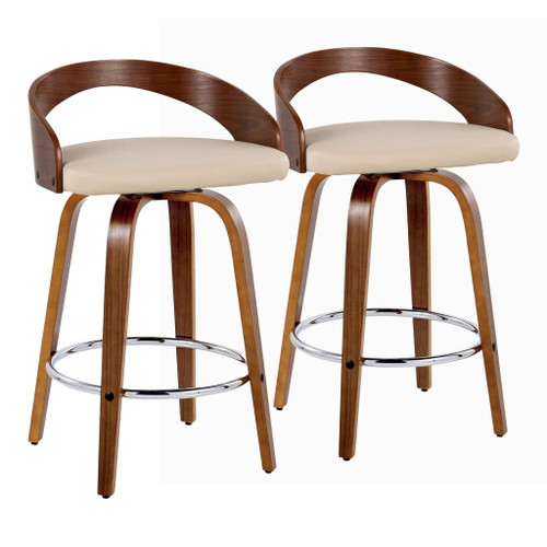 Grotto - 26" Fixed-Height Counter Stool (Set of 2) - Beige