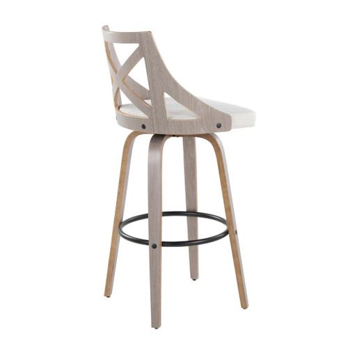 Charlotte - 30" Fixed-Height Barstool (Set of 2) - White