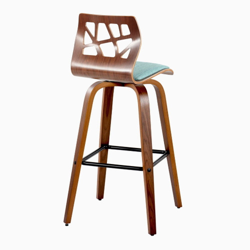 Folia - 30" Fixed-Height Barstool (Set of 2) - Blue