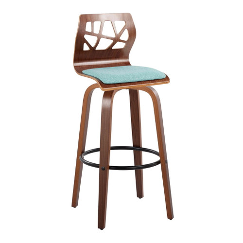 Folia - 30" Fixed-Height Barstool (Set of 2) - Teal