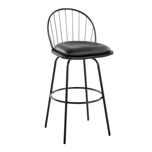 Riley - Claire 30" Fixed-Height Barstool (Set of 2) - Black