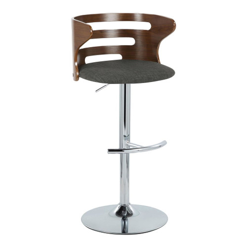 Cosi - Adjustable Barstool (Set of 2) - Walnut And Charcoal