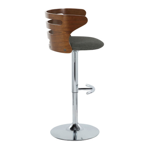 Cosi - Adjustable Barstool (Set of 2) - Walnut And Charcoal