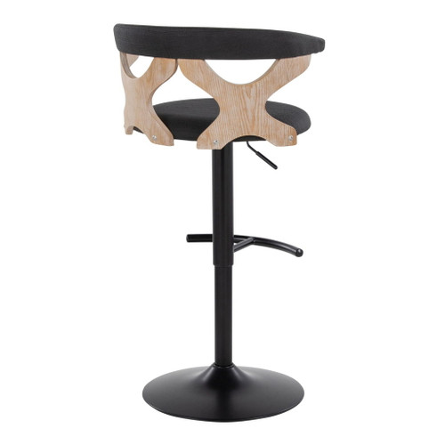 Gardenia - Adjustable Barstool (Set of 2) - Black And Charcoal