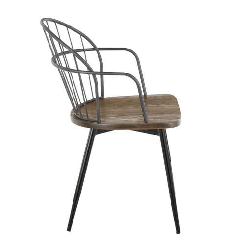 Riley - Arm Chair (Set of 2) - Dark Brown