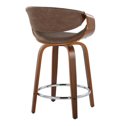 Symphony - Fixed-Height Counter Stool With Walnut Base (Set of 2)