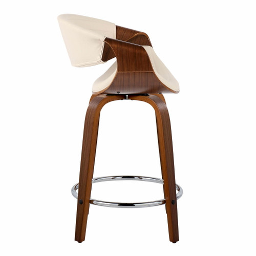 Symphony - Fixed-Height Counter Stool With Walnut Base (Set of 2)