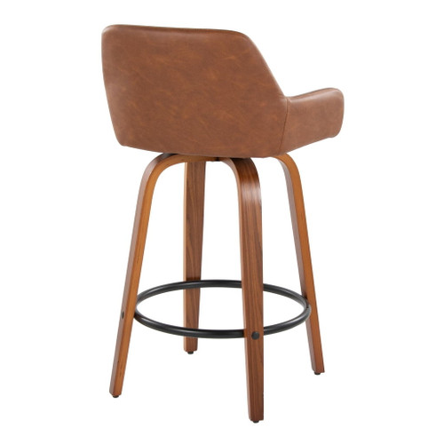 Daniella - 26" Fixed-Height Counter Stool (Set of 2) - Light Brown Base