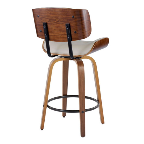 Lombardi - 26" Fixed-Height Counter Stool (Set of 2) - Walnut Base